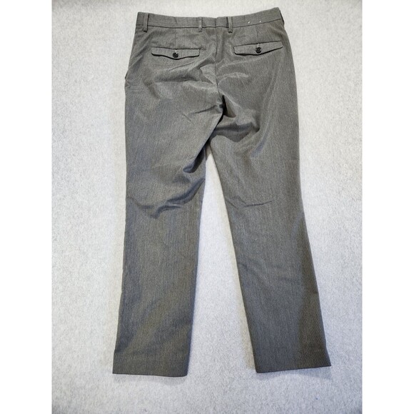 Express Photographer Dress Pants grey Womens sSZ 31/30 Flat Front Work Pinstripe - Picture 11 of 11
